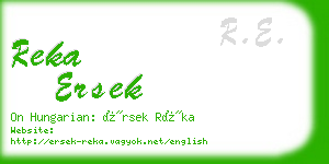 reka ersek business card